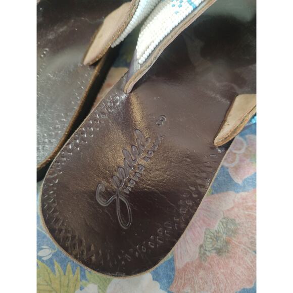 Anthropologie Seeded Hand Sewn Beaded Sandals Size 8 - Picture 12 of 12